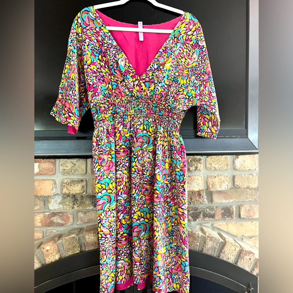 NWOT Colorful Lilly Pulitzer dress size L.